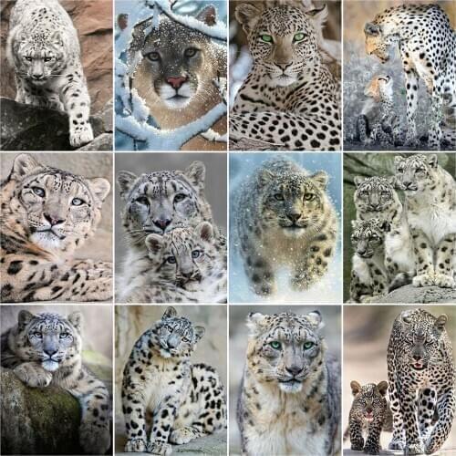 Evershine Full Square Diamond Embroidery Leopard Picture Of Rhinestones Mosaic Diamond Painting Animals Cross Stitch Home Decor