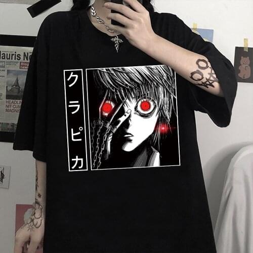 Hunter Xhunter T Shirt Men Kuroo Anime Shirt Kurapika Graphic Japanese Anime T-shirt Tops Unisex Male