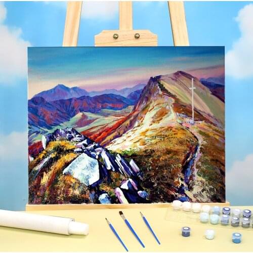 Landscape Mountain Pass Paint By Numbers Kit Oil Paints 40*50 Canvas Pictures Home Decor Adults Drawing