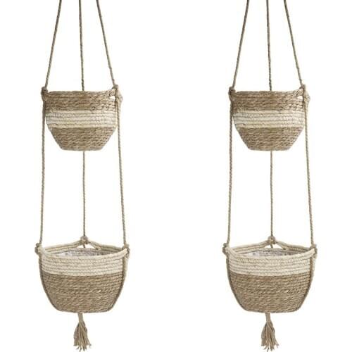 Plants Hanging Planter Indoor, Hanging Pots for Plants Outdoor, Hanging Plants Basket Decorative Flower Pot Holder Promotion