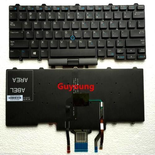 Laptop keyboard for DELL Latitude E5450 E5470 E7450 E7470 US layout with backlit keyboard