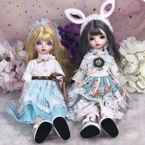 30cm Cute Blyth Doll Joint Body Fashion BJD Dolls Toys with Dress Shoes Wig Make Up Gifts for Girl