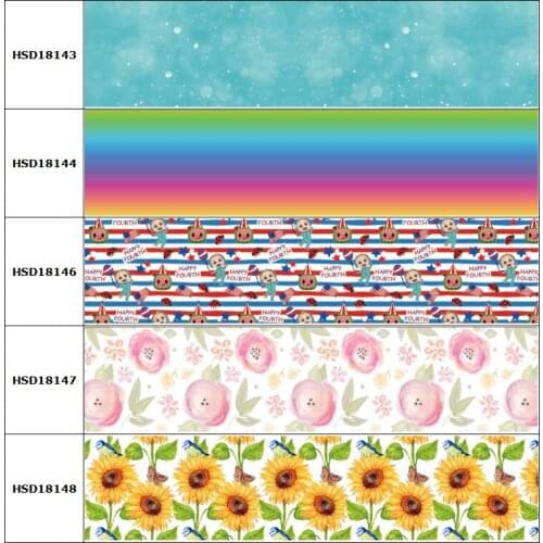 HSDCraft 25mm 38mm 75 mm Hot Sell Colorful Sunflower Ribbons for Crafts Decoration 10 Yard for DIY Bow Bag Material Handmade