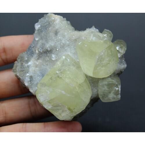 149g natural Light yellow Calcite mineral specimen stones and crystals healing crystals quartz gemstones free shipping