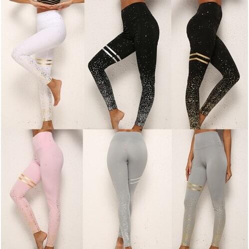 New High-Waisted Stretch Gilt Printed Colorvalue Yoga Pants Designed Dit Hips Slim Body Women Leggings Seamless Leggings 2020