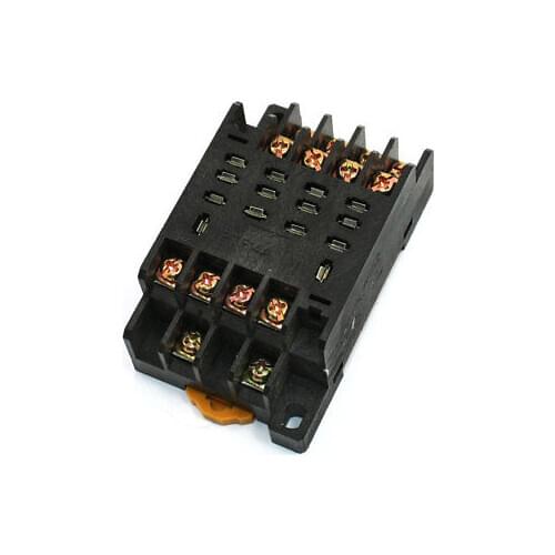 PTF14A 14 Terminals 35mm DIN Rail Power Relay Socket Base for LY4NJ