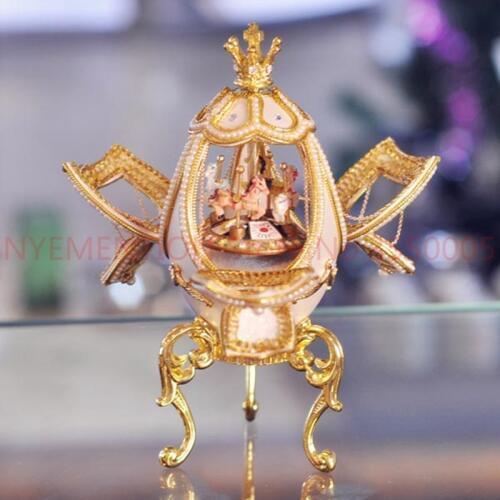 Egg carving handicraft Mini Music Box with Musical Boxes for Wedding Princess Love Girls Valentines Day SANKYO Movement 3PCS