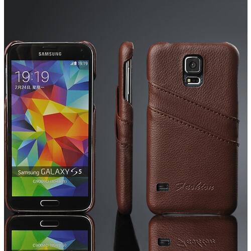 Luxury Litchi Genuine Leather Case For Samsung Galaxy S5 Neo S6 S7 Edge S8 S8 Plus Note5 Back Card Slot Cover Ultra Thin