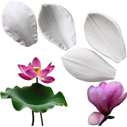 Lotus & Magnolia Silicone Mold Fondant Mould Cake Decorating Tool Chocolate Gumpaste Mold, Sugarcraft, Kitchen Accessories