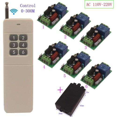 Sleeplion Toggle/Momentary Wireless Remote Control Switch 220V 110V Relay Switch Receiver RF Transmitter Kit 300M Controller