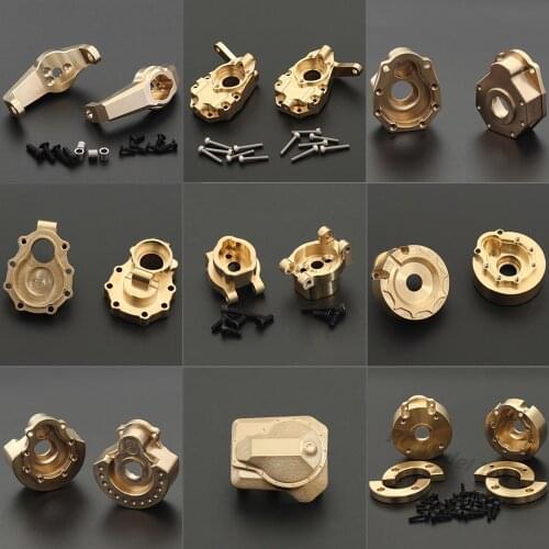 1/10 RC Cwawler Heavy Duty Brass Counter Weight Set Portal Drive Axle Housing Bumper Mount for Traxxas TRX4 TRX6 Upgrade Parts