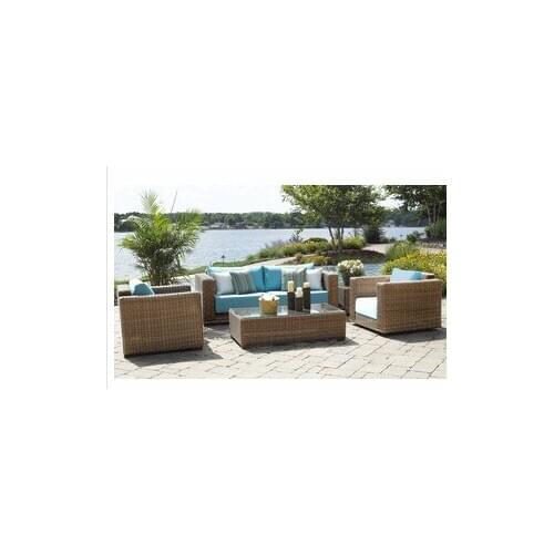 Sigma resin furniture outdoor rattan couch modern wicker loveseat sofa