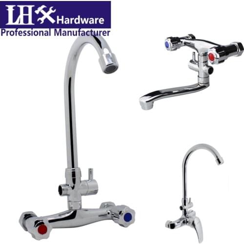 Water Tap for Kitchen Faucet Bathroom Shower Hot and Cold Mixer with Red Blue Coded Home Hardware LHX XY109 DIY C