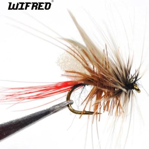 Wifreo 10PCS Mix Color 14# Foam Trout Fishing Dry Fly Mayfly Caddis Fishing Fly Lures
