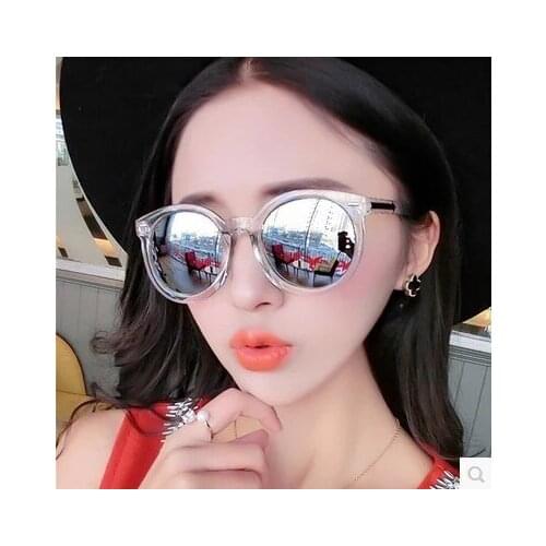 Candy Color Transparent Mirrored Round Plastic Sunglasses Rivet Men Women Glasses With Arrows