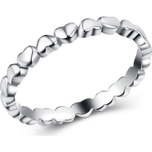 Heart Shape Ring 925 Silver Jewelry Accessories Finger Rings for Women Wedding Party Banquet Promise Gift Ornaments Wholesale