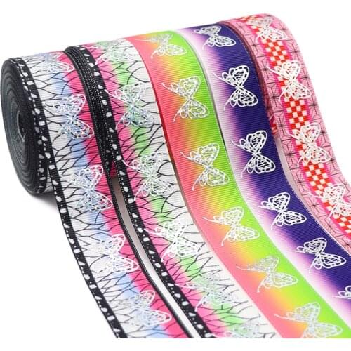 10 Yards 1" 25MM Japanese Cartoon Printed Grosgrain Ribbons For Hair Bows DIY Handmade Materials Y2020120701