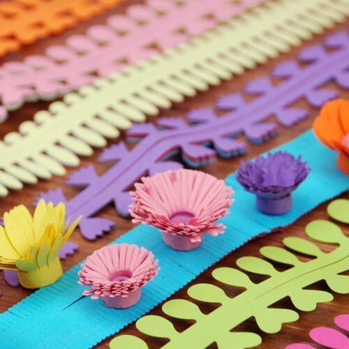 18 pcs/1 bag Flower Quilling Paper Strips Colorful Origami DIY Paper Hand Craft Stencil Paper Party Backdrop Decor Paper Art