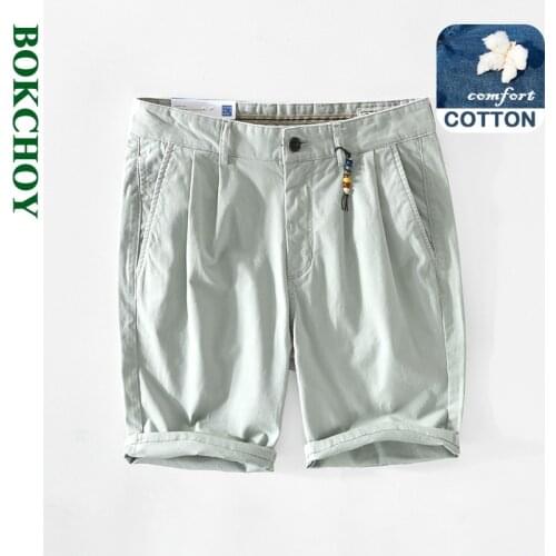 2021 Summer New Men Casual Shorts Cotton Made Multi-color Beach Style Knee Length Pants GA-T101