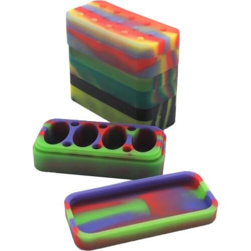 5pcs 4 in 1 75ml silicone oil wax container Bho concentrate container butane oil jars Non Stick Slick oil Dab wax jar