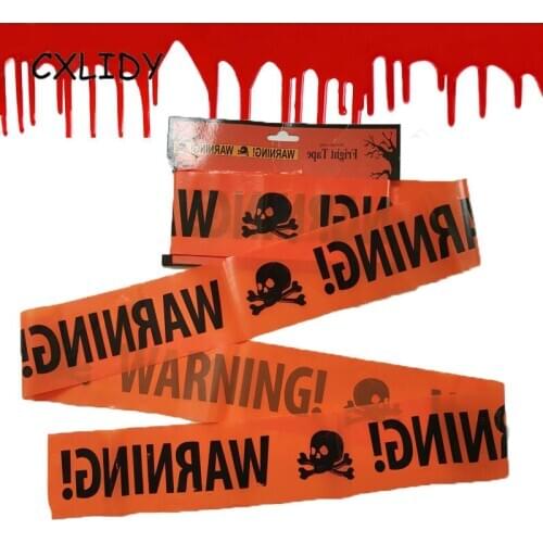 6m Halloween Scene Decoration Props Warning Belt Isolation Belt Taro Tape Halloween Party Decoration Props qq100