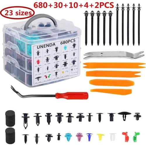 726 Pieces of Boxed Car Plastic Clips for Body Bumper Lining Panel Repair Kit Fasteners Expansion Screw Sets