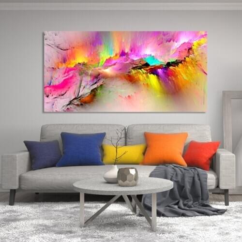 Abstract Colored Clouds Posters and Prints Wall Art Canvas Painting Pictures on the Wall Living Room Home Decoration No Frame