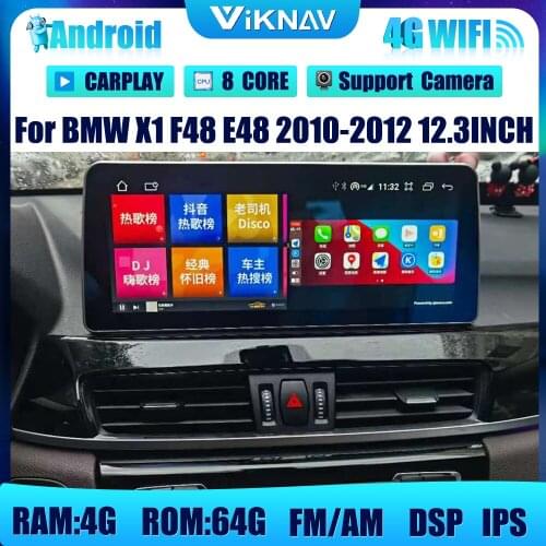 2din 12.3 inch Android Car Radio For BMW X1 F48 E48 CIC 2010-2012 GPS Navigation Car DVD Multimedia Player auto Stereo Carplay
