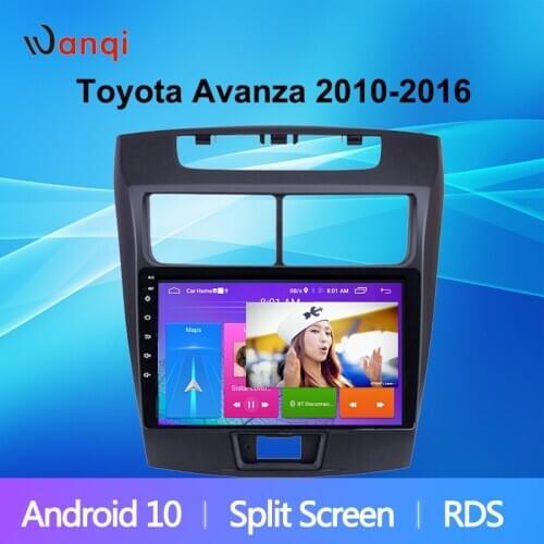 Wanqi Android10 Car Radio Head Unit For Toyota Avanza 2010 2011 - 2016 GPS Navigation Player Split Screen WIFI Audio Stereo BT