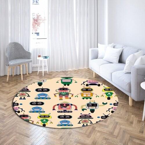 Car Robot Carpet 3d Printing Carpet Table Office Computer Chair Cushion Home Decoration Polyester Fiber Non-slip Household Carpe