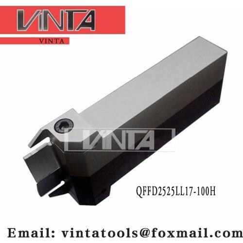 Free shipping QFFD2525L17-100H cnc cutting tools Surface Grooving tool holder matched inserts ZTFD0303-MG