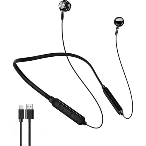 Bluetooth 4.2 Earphone Half In-ear Type Headset Stereo Wireless Waterproof Earphone Neck Hanging Earphone for Xiaomi Huawei