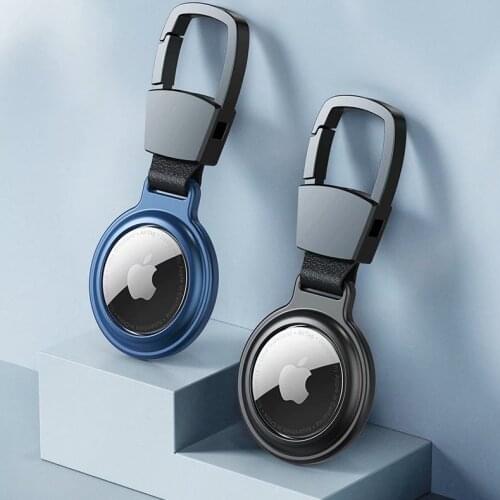 For Apple Airtag Case Hard Magnetic Metal Anti-lost Keychain Cover For Apple Airtags Shockproof Loop Protective Sleeve cases