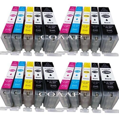 20 PCS For Canon pgi 470 cli 471 Compatible ink cartridges for CANON PIXMA MG5740 MG8640 TS5040 TS6040 inkjet Printer with chip