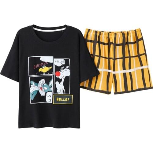 Wear 2021 Summer Short Sleepwear Set Sleeved Home Spring Women Pajamas Set Long Pant Pyjamas Sets Cotton New Sale Women Leisur