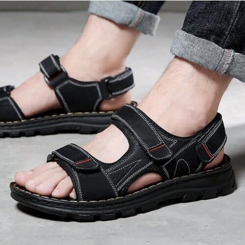 Leather Shoes Sports Sandals Soled Sandals Mens Shoes Sandalias Hombre Chaussure Homme