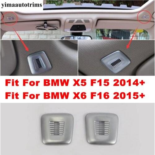 Car Roof Microphone Decor Cover Trim ABS Matte Accessories Interior Refit Kit For BMW X5 F15 2014 - 2019 / X6 F16 2015 - 2019