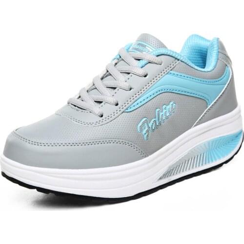 Summer Ventilation Running Shoes Woman Sneakers Platform Sports Shoes Womens Sport Shoes Gray Female Tennis Walking GMB-1680