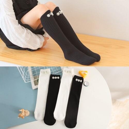 2021 Spring And Autumn Socks Wear Trendy Shoes White Striped Calf Pants Solid Color Cotton Black Mid-Tube Pants