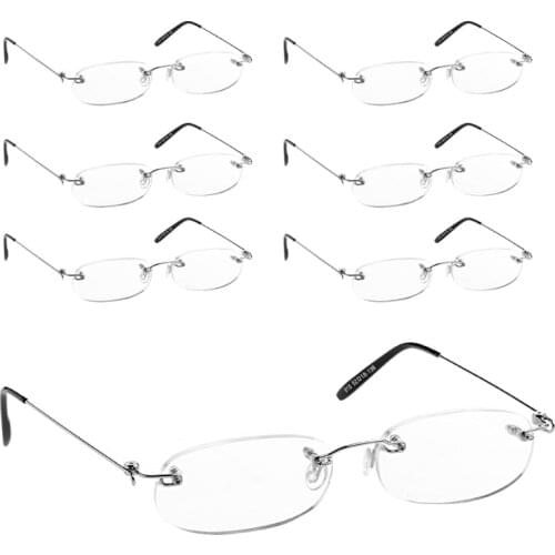 Women Men Metal Rimless Reading Glasses Eyeglasses Readers +1 +2 +3 +4 Drop ship