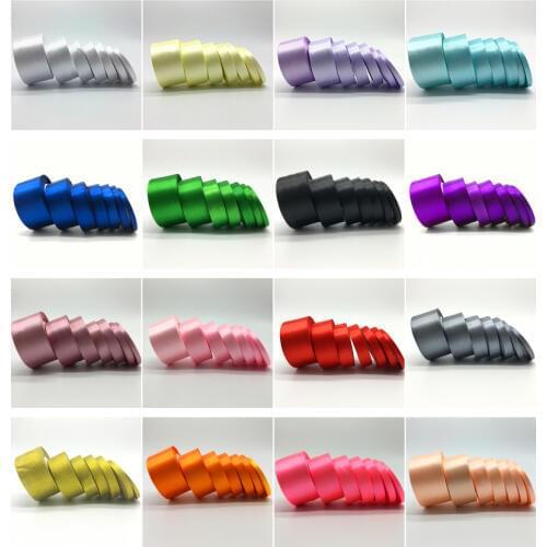 Wholesale 6mm-50mm(1Roll 25yds)Silk Satin Ribbon Wedding Party Christmas Decoration Invitation Card Gift Packing