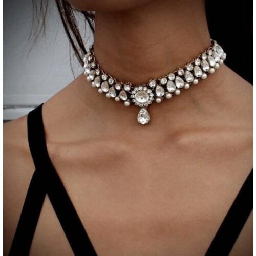 European and American star street shooting crystal necklace