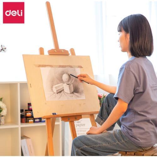 Deli Easel Caballete De Pintura Easel for Painting Oil Paint Stand Artist Painting Accessories Wood Easel Stand Chevalet En Bois