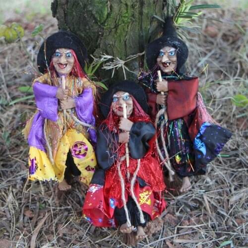 Hanging Horror Witch Figurine Halloween Decoration Pendant Ornaments for Party Garden Holiday Lawn Patio Decor PAT88