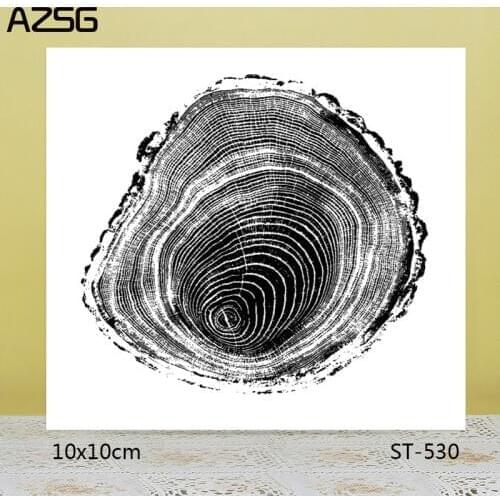 AZSG Realistic Annual ring Clear Stamps/Seals For DIY Scrapbooking/Card Making/Album Decorative Silicone Stamp Crafts