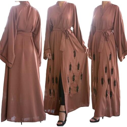 Ramadan Women Muslim Maxi Dress Open Front Cardigan Islamic Kaftan Kimono Turkey Vintage Casual Loose Dresses Clothing Dubai New
