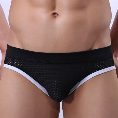 Sexy Low-waisted Breathable U Convex Pouch Mesh Men Thong Sexy Underwear Jockstraps Gay Penis Man Thongs G Strings Calzoncillos