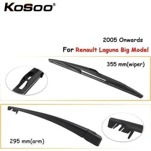 KOSOO Auto Rear Wiper Blade For Renault Laguna Big Model,355 mm 2005 Onwards Rear Window Windshield Wiper Blades Arm,Car Styling
