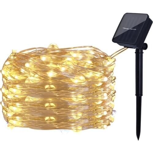 Solar String Lights, 10M 100LED Outdoor String Lights, Waterproof Decorative String Lights for Patio, Garden, Gate, Yard, Party