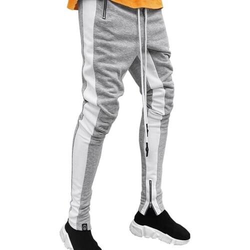 Bodybuilding Gym Sweatpants Training Pants Fitness Trousers Autumn Running Jogging Pants Men Striped Outdoor Sport Pencil Pants